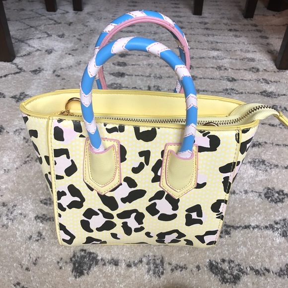 skinnydip leopard print bag